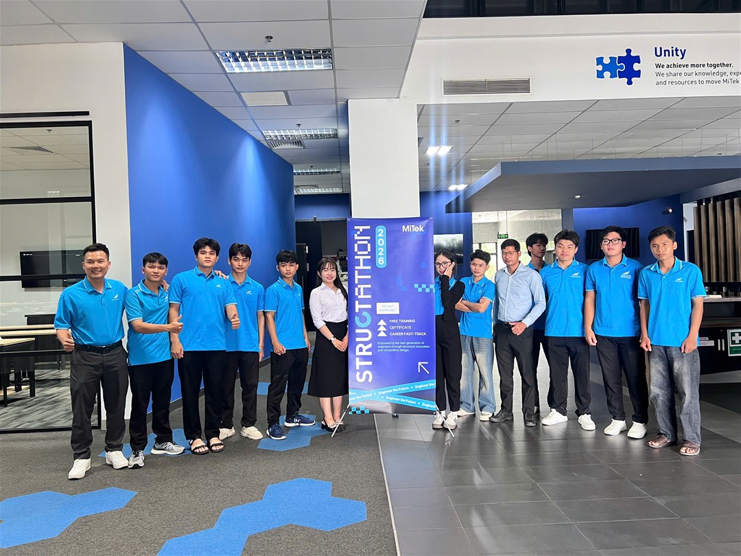 Sinh viên Khoa Kỹ thuật Công trình tham gia chinh phục Công nghệ Mitek Structathon 2026